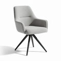 Fabric upholstered dining chair with ergonomic design gray color 51 x 52 x 84cm