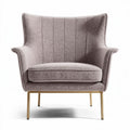 Fabric armchair with wooden legs 75 x 70 x 80cm for living room decor